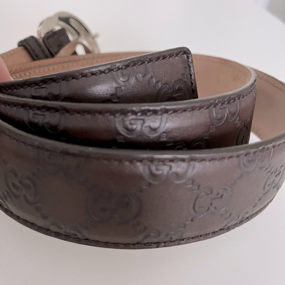 Authentic Gucci Men’s Signature GG Leather Belt. Size 42 - Picture 4 of 5